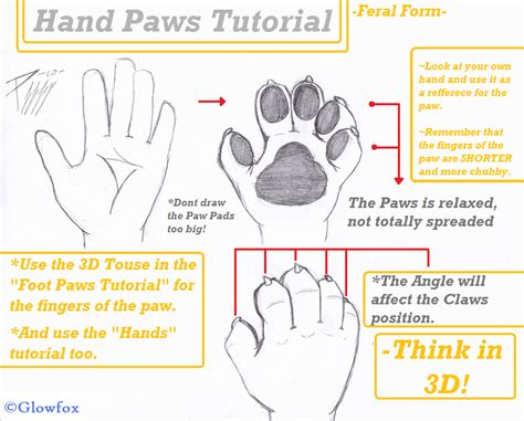 Feral Hand Paws Tutorial By The Furry Art Academy Fur Affinity [dot] Net