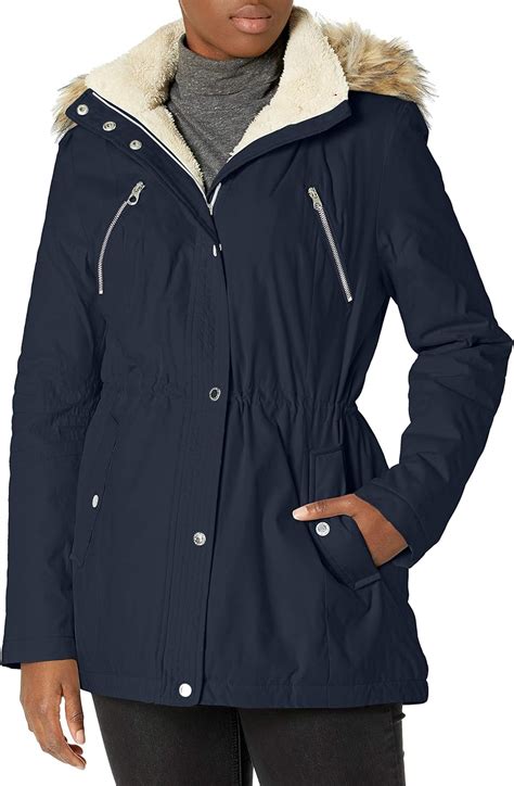 Nautica Womens Microfiber Heavy Weight Parka Down Coat