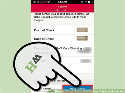 Instead of making a run to the bank, you can simply snap a picture of the front and back of the check on your smartphone and deposit it using the bank's mobile app. How to Deposit Checks With the Bank of America iPhone App