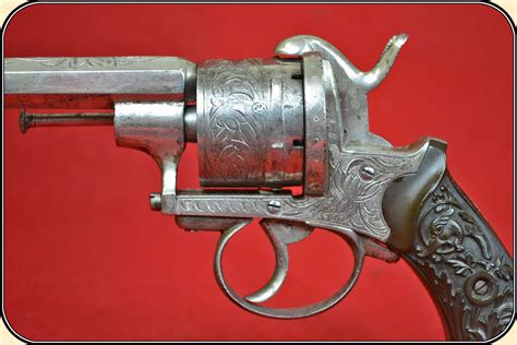 Factory Engraved Double Action Pinfire Revolver By A Francotte