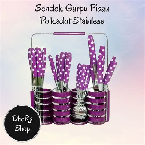Miliki set sendok dan garpu terlengkap sekarang. Jual Sendok Garpu Pisau Polkadot Stainless Set 24 pcs di ...