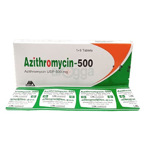 Azithromycin 500 Tablet 500mg Medicine Arogga Online Pharmacy Of