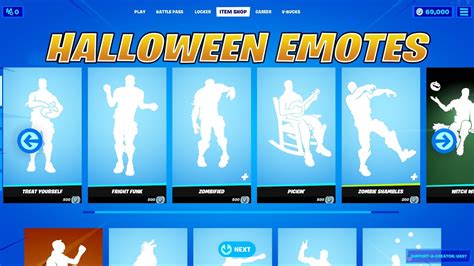 All Halloween Emotes Fortnite Item Shop Preview Every Halloween Emote