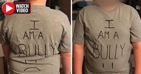 Mum Sends Son To School In Im A Bully T Shirt To Teach Him Lesson