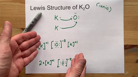 How To Draw The Lewis Dot Structure For K2o Potassium Oxide Youtube
