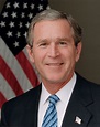 President Bush poses for his official portrait in the Roosevelt Room ...