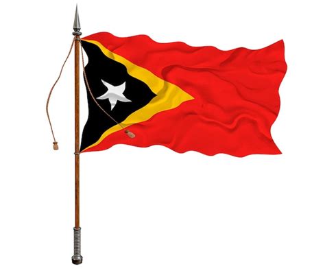 bandeira nacional de timor leste fundo com bandeira o de timor leste foto premium