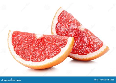 Perfectly Retouched Sliced Orange Isolated On The White Background With