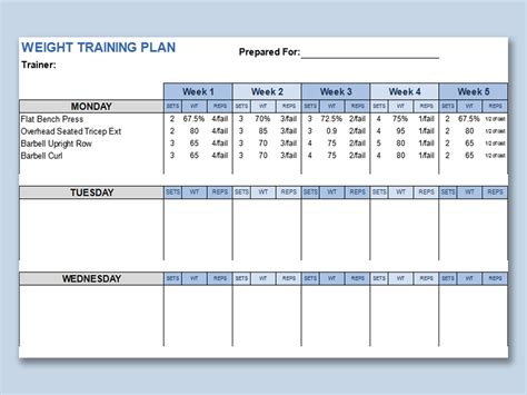 Workout Training Plan Template Best Of Document Template