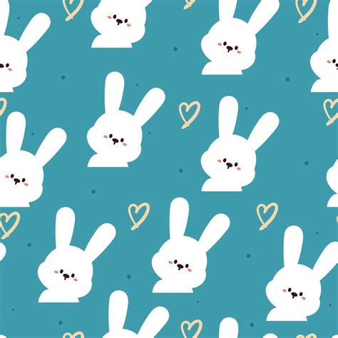 Seamless Pattern Cute Cartoon Bunny Animal Wallpaper For T Wrap