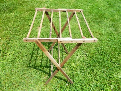 These heirloom quality pieces will last for generations. Antique small folding wood drying rack / primitive drying rack