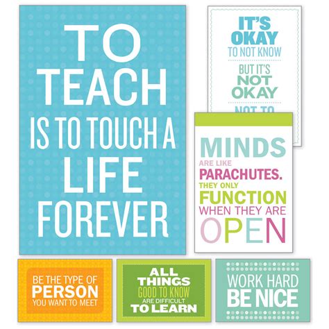 Scholastic Inspirational Quotes Poster Bulletin Board Set Sc 810510
