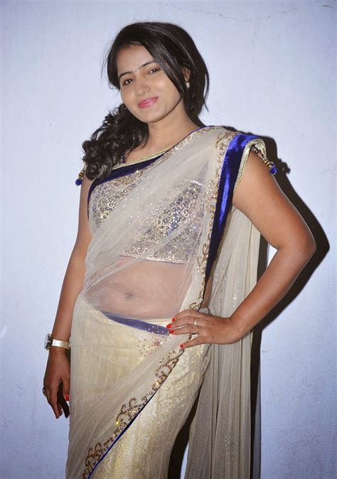 For more saree photos images visit actresssareephotos.blogspot.in/. Tollywood Actress Tanusha Hot Navel Show In Transparent Saree Stills - Cine Gallery