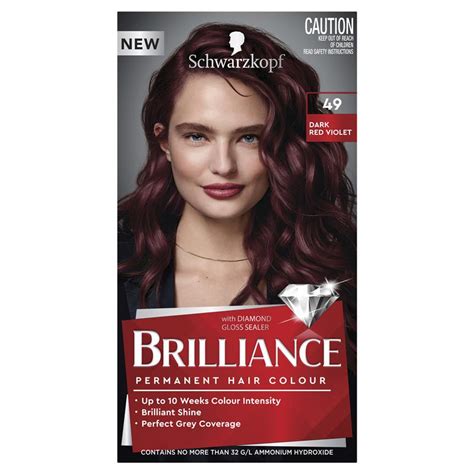 Buy Schwarzkopf Brilliance 49 Dark Red Violet New Online At Chemist