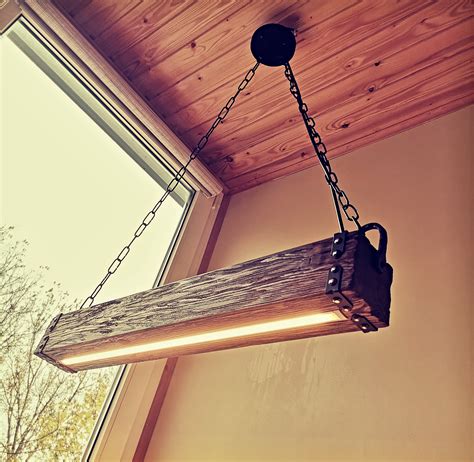 Wood Beam Led Pendant Light Chandelier Wooden Chandelier Rustic