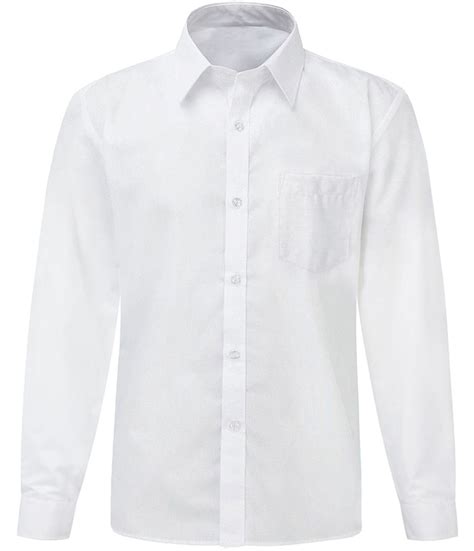 Girls Long Sleeve School Collar Shirt White Back To School Uniform