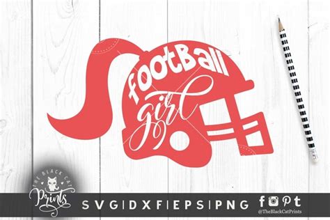 Football Girl Svg Football Helmet Svg Cut File