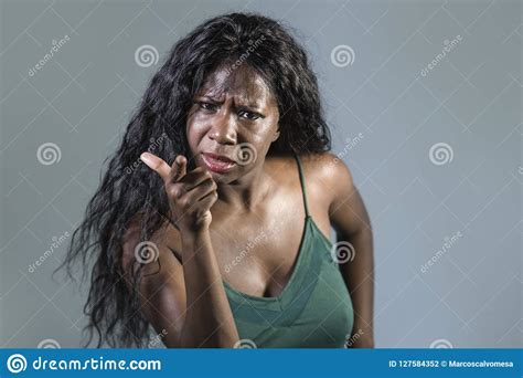 Young Beautiful And Stressed Black African American Woman Feeling Upset And Angry Gesturing