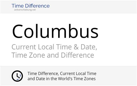 Current Local Time In Columbus United States Franklin County Ohio