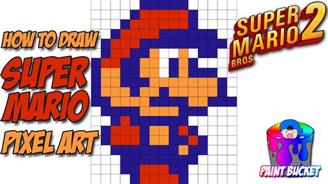 How To Draw Mario From Super Mario Bros Nintendo Bit Pixel Art