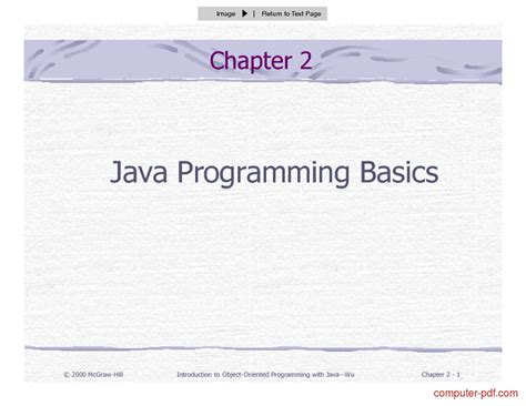 [PDF] Java Programming Basics free tutorial for Beginners
