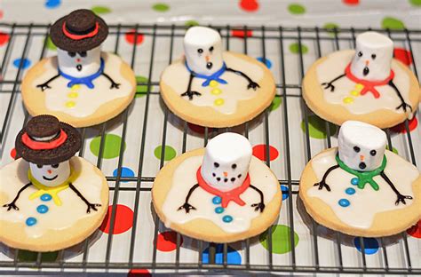 Melting Snowman Cookies With The Best Sugar Cookie Recipe