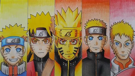 Speed Draw Naruto Naruto Uzumaki Evolution Youtube