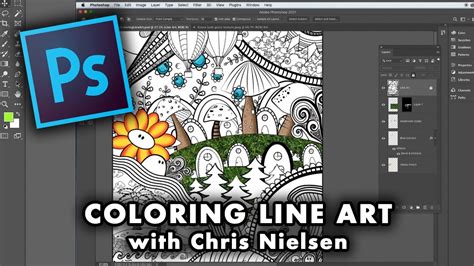 4 Methods For Coloring Line Art In Photoshop Youtube