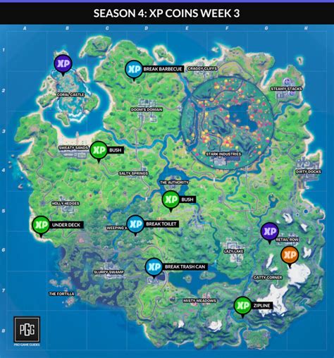 Fortnite Season 4 Week 3 Xp Coins Pro Game Guides