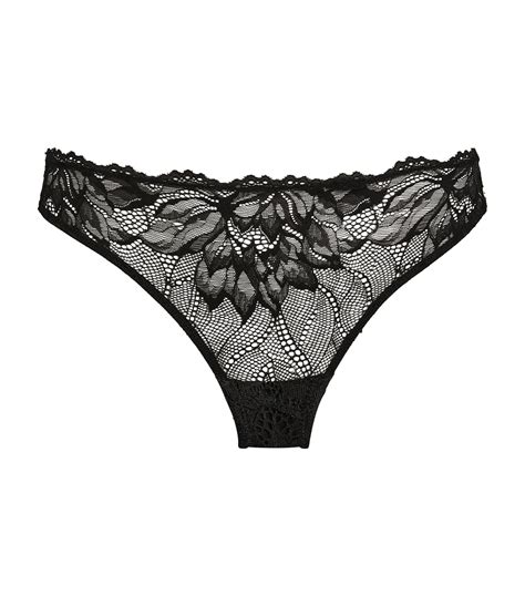 Womens Calvin Klein Black Seductive Comfort Lace Thong Harrods