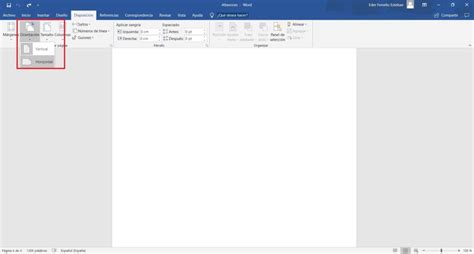 Como Poner Las Hojas De Word En Horizontal Charcot