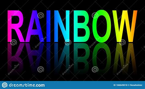 The Word Rainbow In Rainbow Colors 库存例证 插画 包括有 包括 种族 166649018