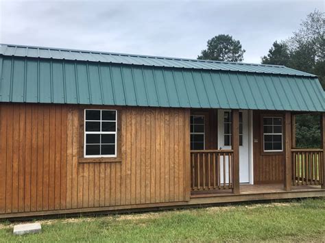 12x24 lofted barn cabin from derksen. 12x24 Preowned Corner Porch Lofted in 2020 | Porch ...