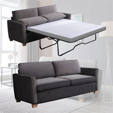 Buy Mjkone 2 In 1 Pull Out Sofa Bed Queen Size Velvet Er Sofa Bed With