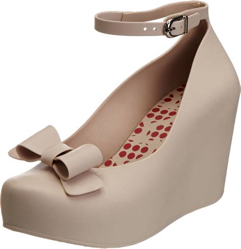 Mel Shoes By Mel Womens Toffee Apple Bow Platform Vanilla Matt Uk 8
