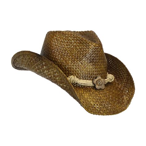 Western Seagrass Straw Cowboy Hat Cute Vintage Cowgirl Hat W Flower