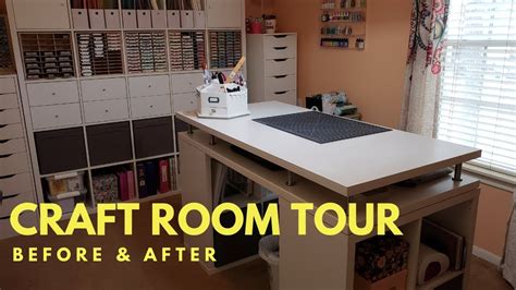 Craft Room Makeover Tour Before And After Youtube