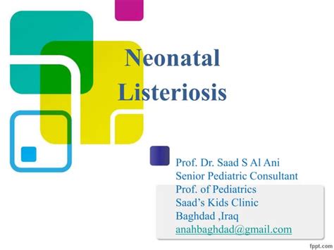 Neonatal Listeriosis Guide Ppt