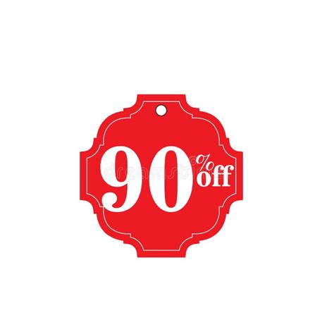 90 Label Discount Template Design Vector Illustrationsale Of Special
