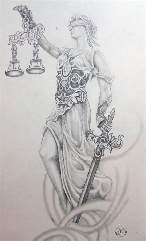 Lady Justice Tattoo Design Lady Justice Tattoo Discover Fairness