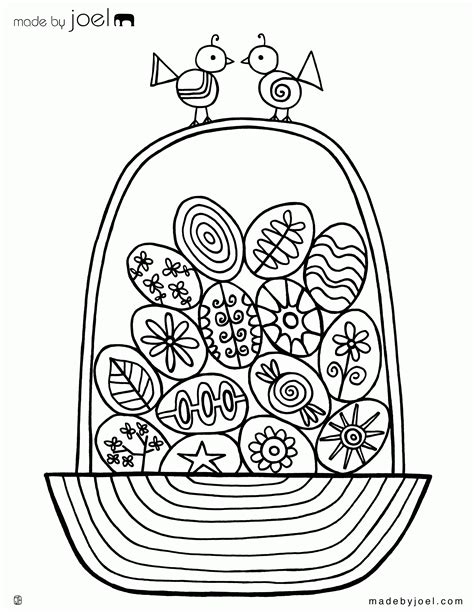 Empty Easter Basket Coloring Page Coloring Home