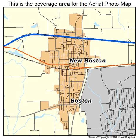 Aerial Photography Map Of New Boston Tx Texas