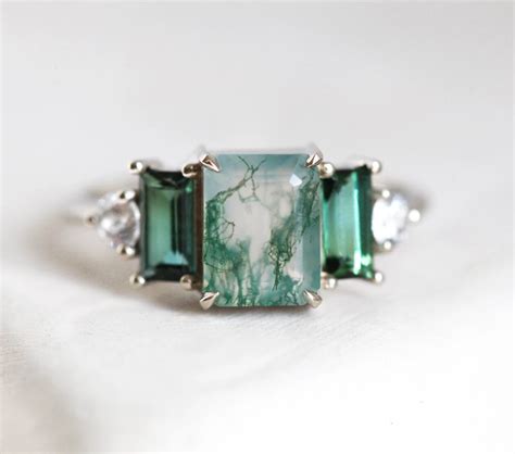 Pin on MOSS AGATE RINGS