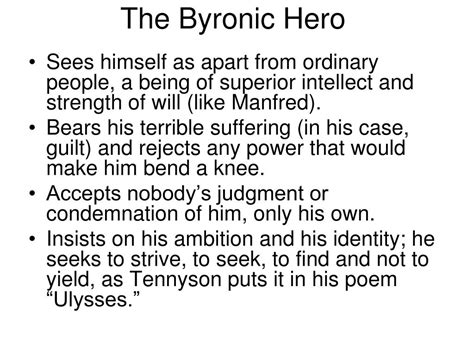 Ppt The Romantic Rebel And The Byronic Hero Powerpoint Presentation