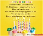 Birthday Poem For Sweet Friend - BirthdayWishings.com