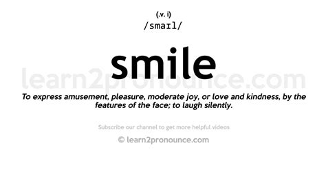 Pronunciation Of Smile Definition Of Smile Youtube