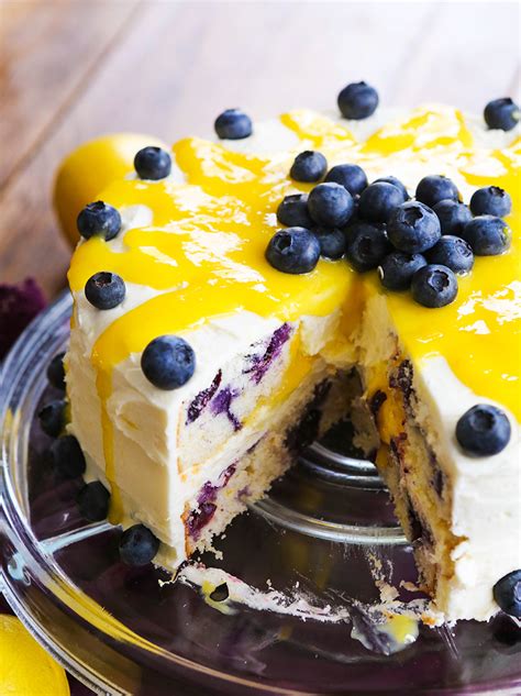 Lemon Blueberry Layer Cake Recipe With Lemon Buttercream Pip And Ebby