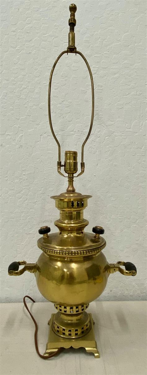 19th Century Russian Brass Samovar Table Lamp At 1stdibs