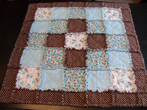 Baby Rag Quilt With Owls In Turquoise Baby Rag Quilts Rag Quilt