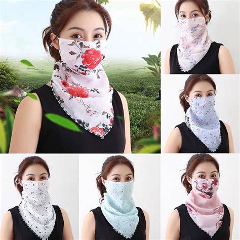 Buy Women Fashion Summer Sunscreen Mask Scarf Mask Sports Mask Outdoor Supplies Dustproof